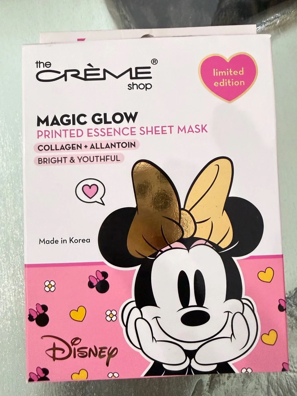Disney Minnie Magic Glow Printed Essence Sheet Mask - Pink